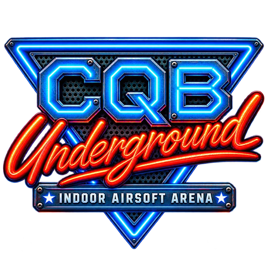 CQB Underground Indoor Airsoft Arena neon logo